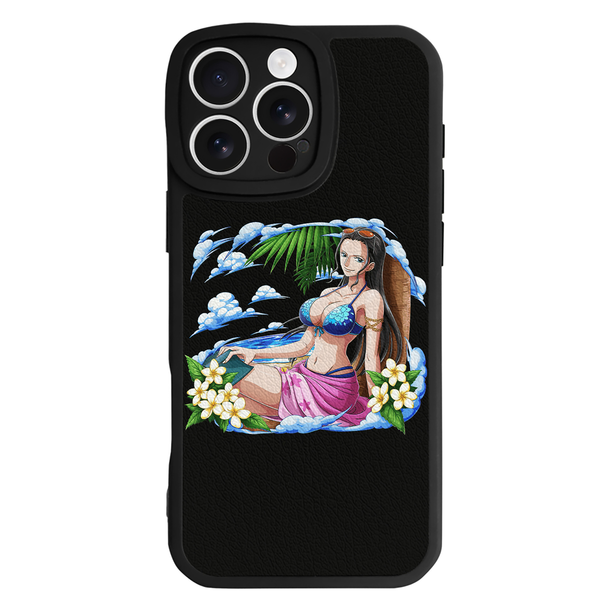 （画像用） ワンピース ニコ・ロビン ONE PIECE Nico Robin 【iPhone 16シリーズ対応】シリコンスマホケース（レザー調） 材質：シリコン